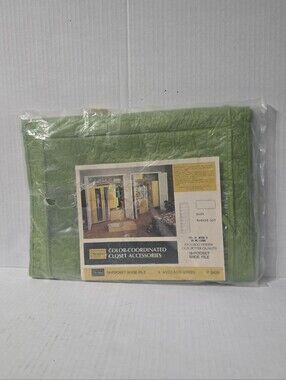 Sears Color Coordinated Closet Accessories 18 Pocket Shoe File Avocado Green NEW
